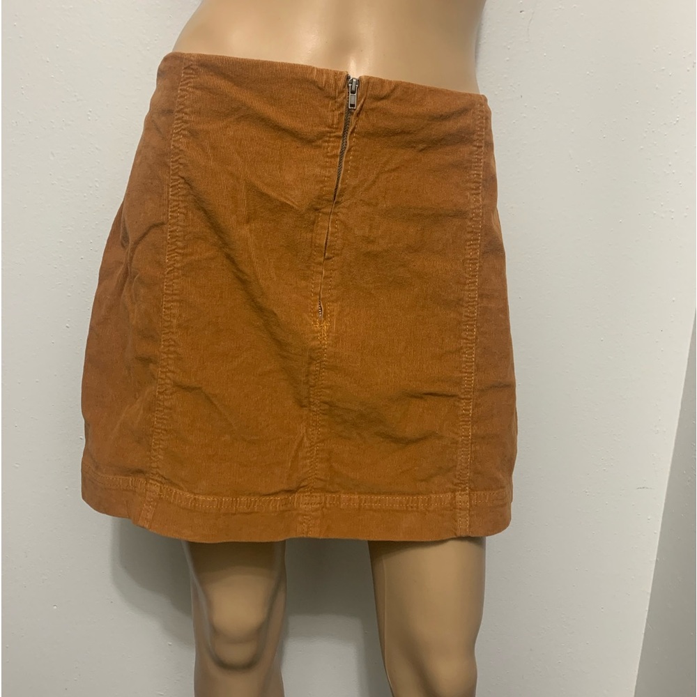 Women’s orange corduroy skirt